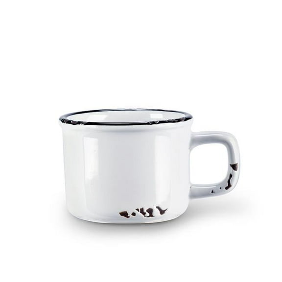Abbott Collection  2 in. Enamel Look Espresso Cup, White