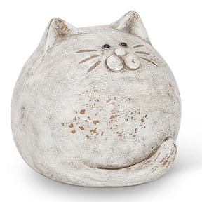 Abbott Collection 27-BW/060 Wht Antique White Round Ball Cat