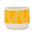 thumbnail image 1 of Abbott Collection 27-Batik-YLW-LG Large Etched Planter, Yellow, 1 of 1
