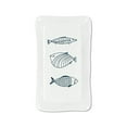 thumbnail image 1 of Abbott Collection 27-CORFU-690 Large Rectangle Fish Plate, 1 EA, White/Blue, 1 of 1