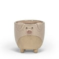 thumbnail image 1 of Abbott Collection 27-CRITTER-838-SM Small Pig on Legs Planter, Pink, 1 of 3