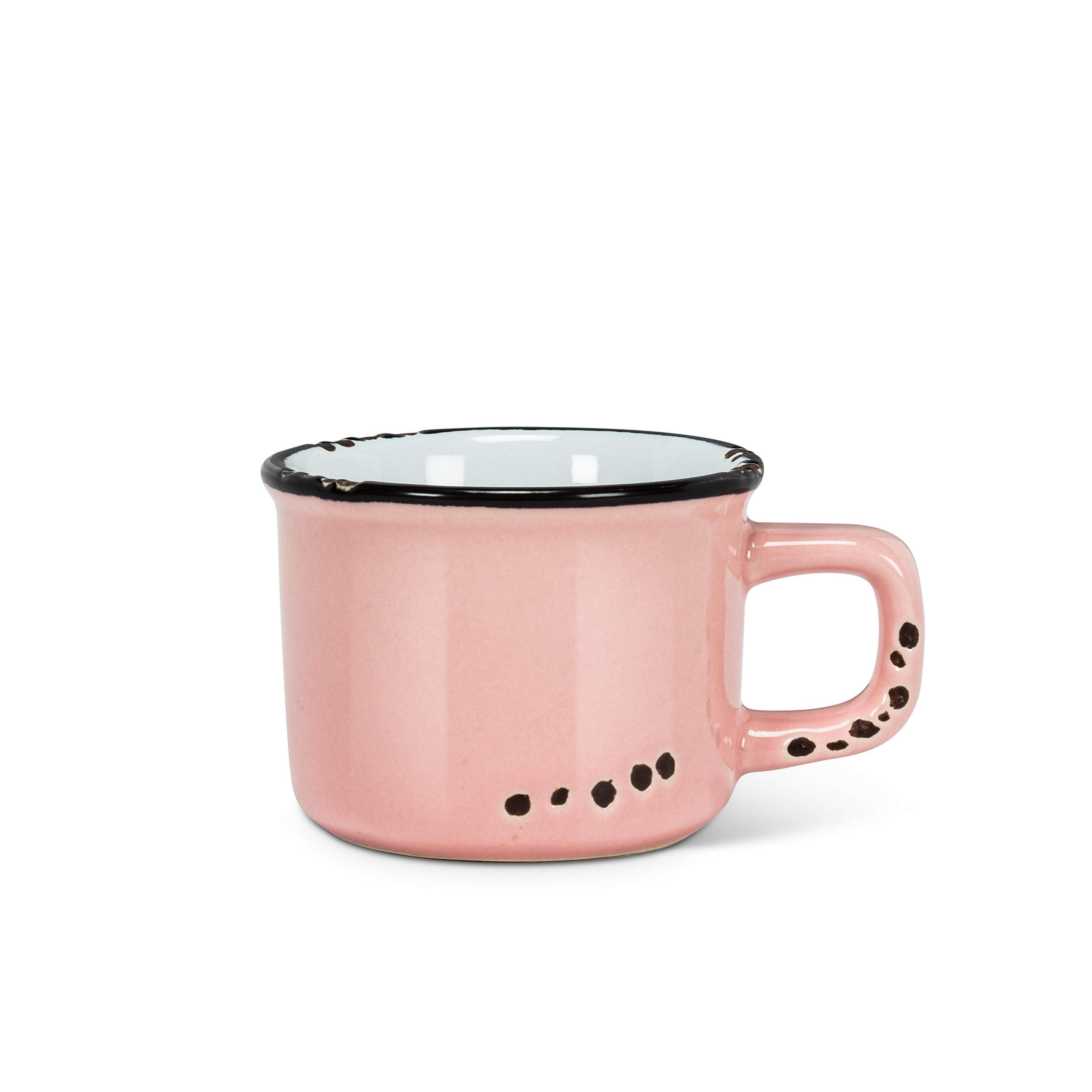 Abbott Collection 27 ESP Enamel Look Espresso-Pnk-2" H(3oz), 2 inches H, Pink