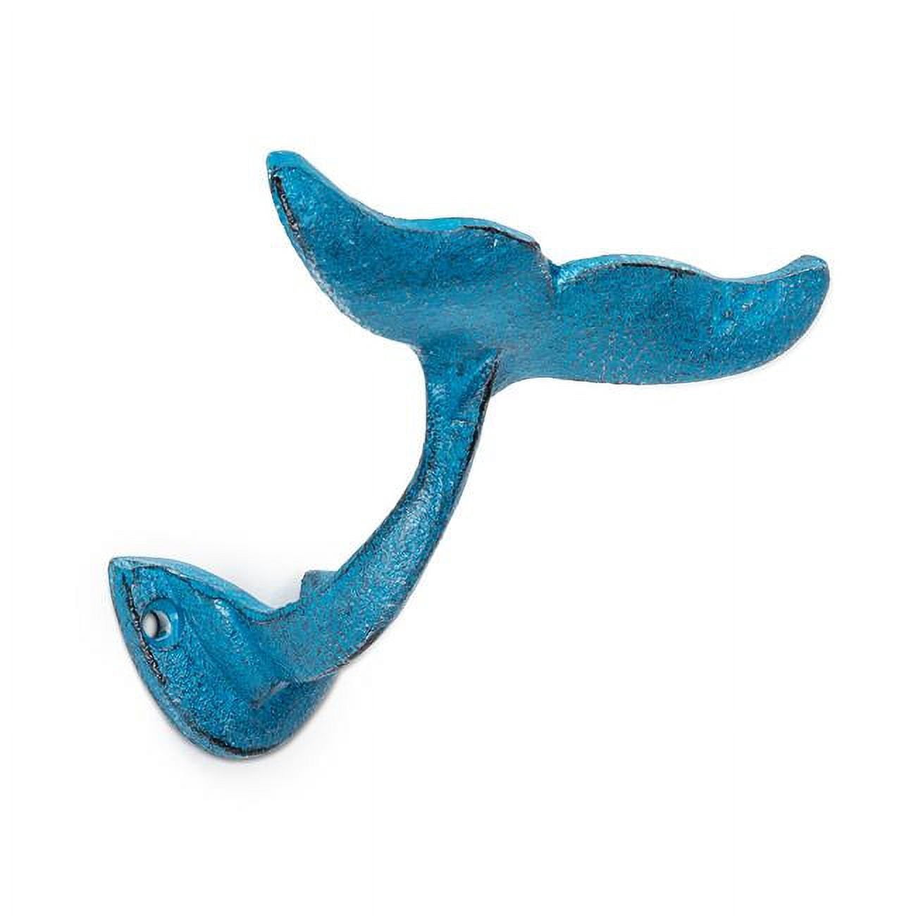 Abbott Collection 27-Iron AGE/357 Tail Wall Hook, 3.5 inches H, Whale Tale