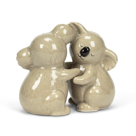 Abbott Collection 27-KITSCH-101 Hugging Koala Salt & Pepper, Light Grey