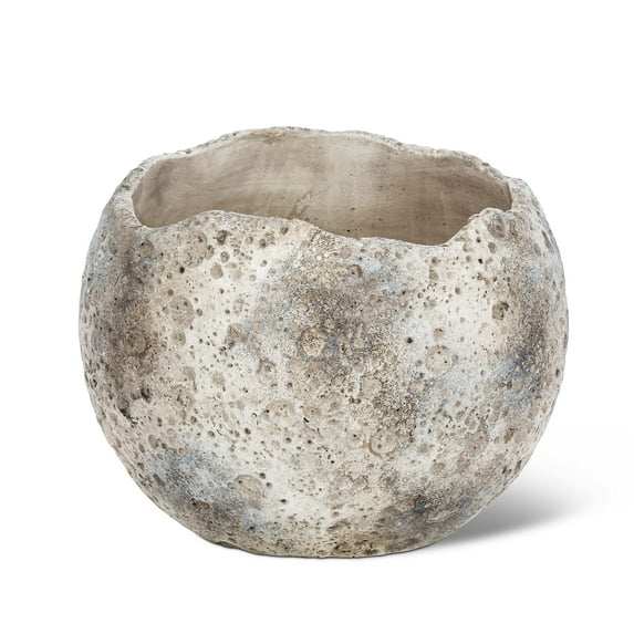 Abbott Collection 27-MOONSCAPE-LG Large Textured Ball Planter, Grey