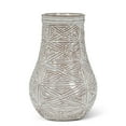 thumbnail image 1 of Abbott Collection 27-NATURA-083 Medium Weave Pouch Vase, Whitewash, 1 of 2