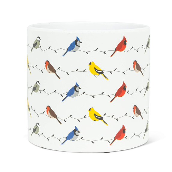 Abbott Collection 27-PL-AB-38-LG Lg Multi Birds Planter-6.5" D