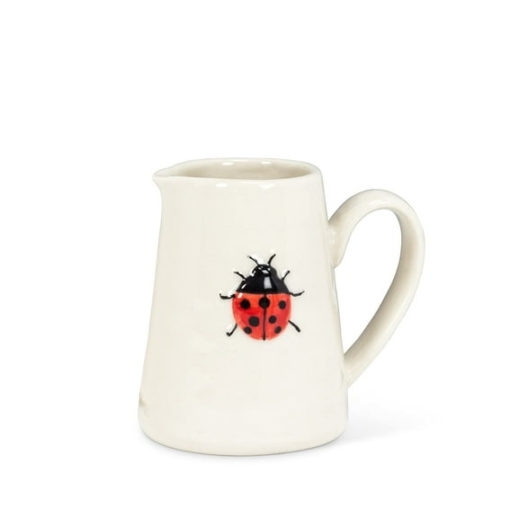 Abbott Collection 27-SMIDGE-Bug Ladybug Mini Jug, 1 EA, Ivory