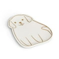 thumbnail image 1 of Abbott Collection 27-STEEP Dog Teabag/Trinket Plate-Wht-4.5"L, 4.5 inches long, White, 1 of 3