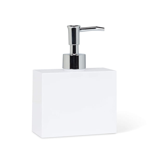 Abbott Collection 27-SUDS-134-WHT Glossy Rectangle Pump, White