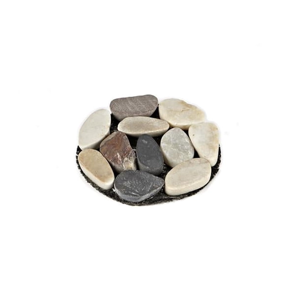 Abbott Collection  4.5 in. Flat Stone Coaster, Mixed