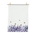thumbnail image 1 of Abbott Collection 56-KT-LAVENDER-02 Lavender & Bees Tea Towel, White/Purple, 1 of 4