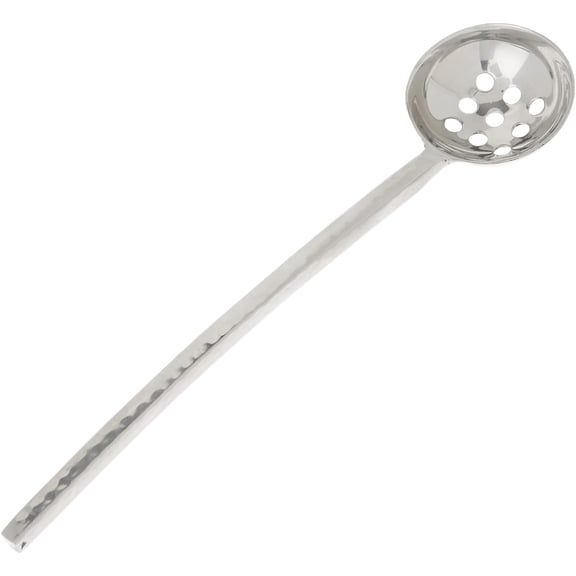 Abbott Collection 7 Inch Stainless Steel Olive Spoon with Hammered Finish Handle, Dishwasher Safe Bar Tool for Cocktail Garnishes