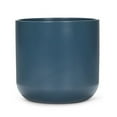 thumbnail image 1 of Abbott Collection 8” x 8” x 8” Round Dark Blue Stoneware Plant Pot with Durable Features, 1 of 1