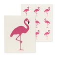 thumbnail image 1 of Abbott Collection 84-ASD-AB-09 S/2 Flamingo Dish Cloth-6.5x8 L, 6.5" x 8", White/Pink, 1 of 4