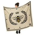 thumbnail image 1 of Abbott Collection 91-WARMTH-05 Bee in Crest Knit Throw, 50x60 inches W, 1 of 1