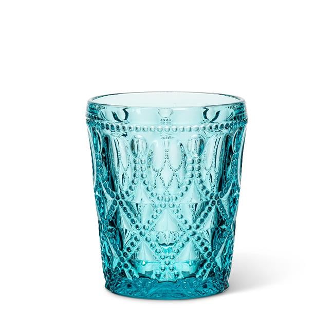Abbott Collection AB-27-CAPRI-OF 4 in. Jewel & Bead Pattern Glass ...