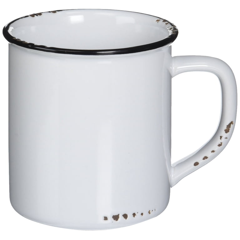 Abbott Collection AB-27-ENAMEL-MUG-WHT 4 in. Enamel Look Mug, White -  Walmart.com