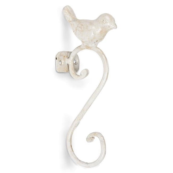 Abbott Collection AB-27-FORGE-100 7 in. Bird Wall Hook, Antique White - Small