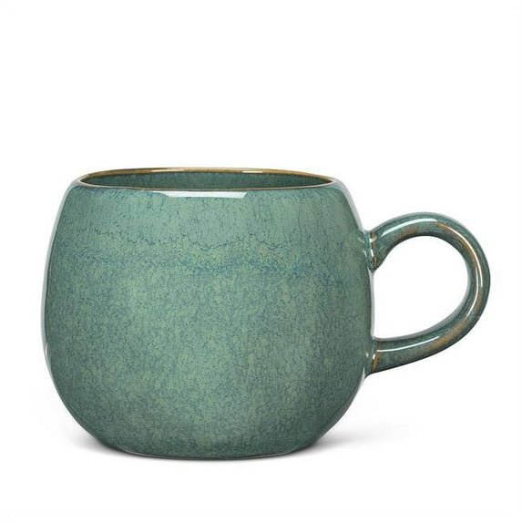 Abbott Collection AB-27-GRANITE-TURQ 3.5 in. Speckle Ball Mug, Turquoise