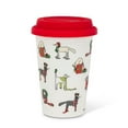thumbnail image 1 of Abbott Collection AB-27-HOLICATS-TOGO 5.5 in. Holiday Cats Travel Mug, White & Red, 1 of 3