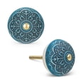 thumbnail image 1 of Abbott Collection AB-27-HOME-47 1.5 in. Scroll Texture Knob, Blue, 1 of 1