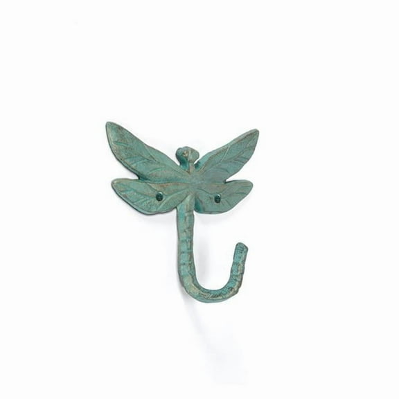Abbott Collection AB-27-IRONAGE-272 5.5 in. Dragonfly Wall Hook, Verdigris