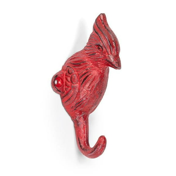 Abbott Collection AB-27-IRONAGE-363 5.5 in. Cardinal Wall Hook, Antique Red