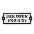 thumbnail image 1 of Abbott Collection  5.5 in. Bar Open Sign, Black & White, 1 of 1