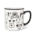 thumbnail image 1 of Abbott Collection AB-27-MUG-AB-59 4 in. Simple Dog Faces Mug, White & Black, 1 of 1