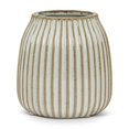 thumbnail image 1 of Abbott Collection 27-NATURA-448 Small Stripe Rib Vase, Whitewash, 1 of 1