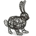 thumbnail image 1 of Abbott Collection AB-92-WEAVE-896 5 in. Woven Crouching Rabbit Statue, Black - Large, 1 of 1