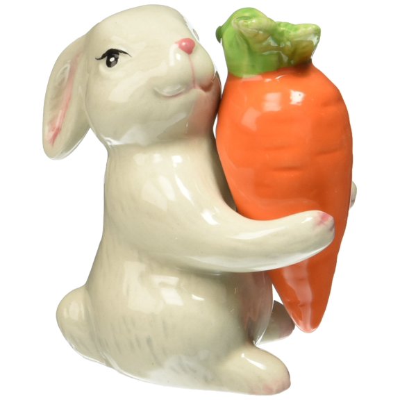 Abbott Collection Bunny and Carrot Salt and Pepper 2 Piece Set