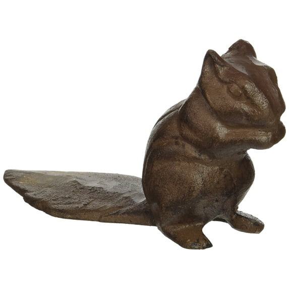 Abbott Collection Jardin Cast Iron Chipmunk Door Wedge/Stopper, Brown