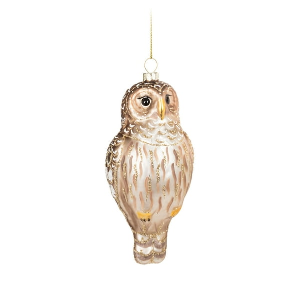 Abbott Collection Majestic Owl Ornament, Glass (5" H)