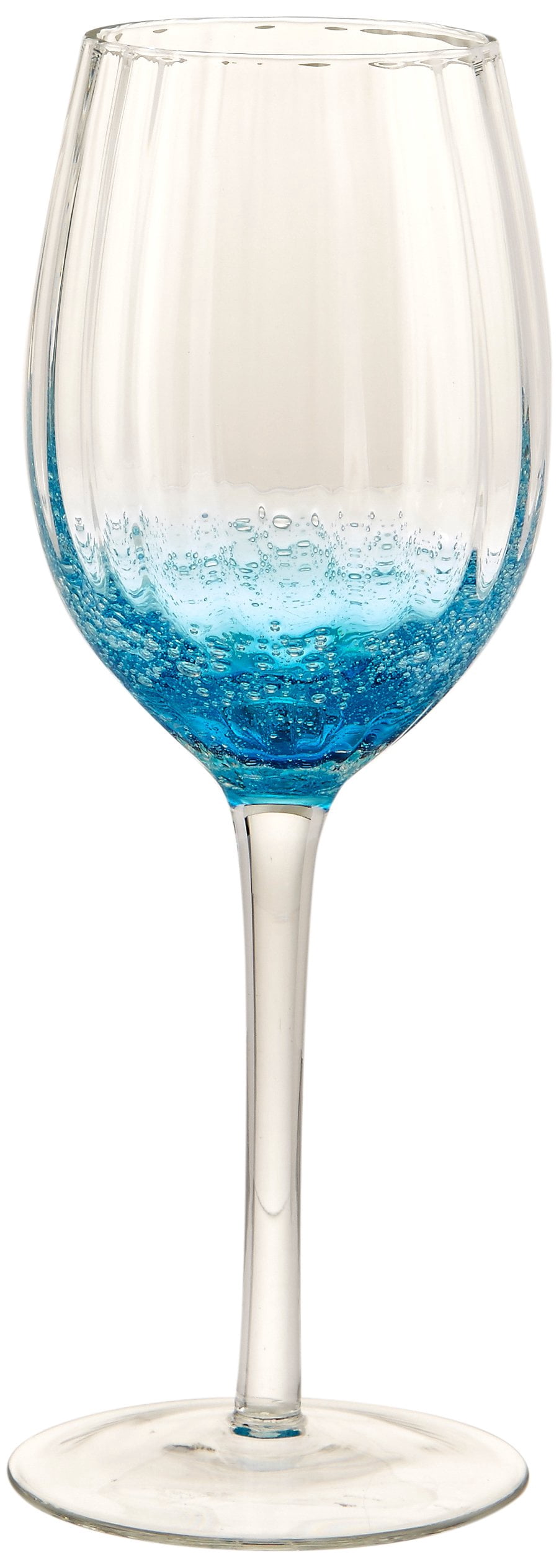 Abbott Collection Optic Bubble White Wine Glass, Blue - Walmart.com
