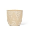thumbnail image 1 of Abbott Collection Small Dot Pattern Planter-4" H, Beige (27-PINPOINT-142-SM), 1 of 7