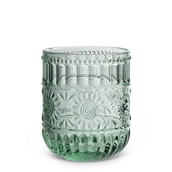 Abbott Collection Sunflower Tumbler, 16-Ounce, 4-Inch, Light Green, Glass