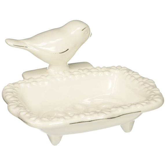 Abbott Collection White Bird Soap Dish