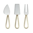 thumbnail image 1 of Abbott Collections  6 in. Loop Handle Cheese Tools, Brass & Stainless Steel - Set of 3, 1 of 1
