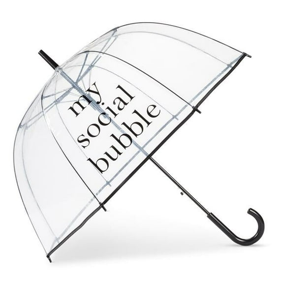 Abbott Collections AB-27-BUBBLE-SOCIAL 32 in. Social Bubble Umbrella, Clear & Black