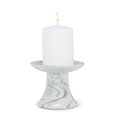 thumbnail image 1 of Abbott Collections AB-27-CARRARA-8841-SM 3.75 in. Marble Look Cone Pillar Candle Holder, Grey & White, 1 of 1