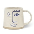 thumbnail image 1 of Abbott Collections AB-27-MIRO-MUG 5 in. Modern Face Mug, Ivory & Blue, 1 of 1