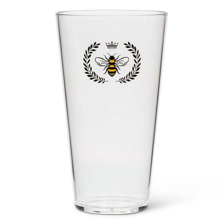 Bee Hiball Drinking Glass, Set of 6, 16 oz 