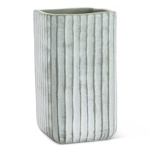 Abbott Collection 27-Ripple GRN Tall Ridge Planter, Green