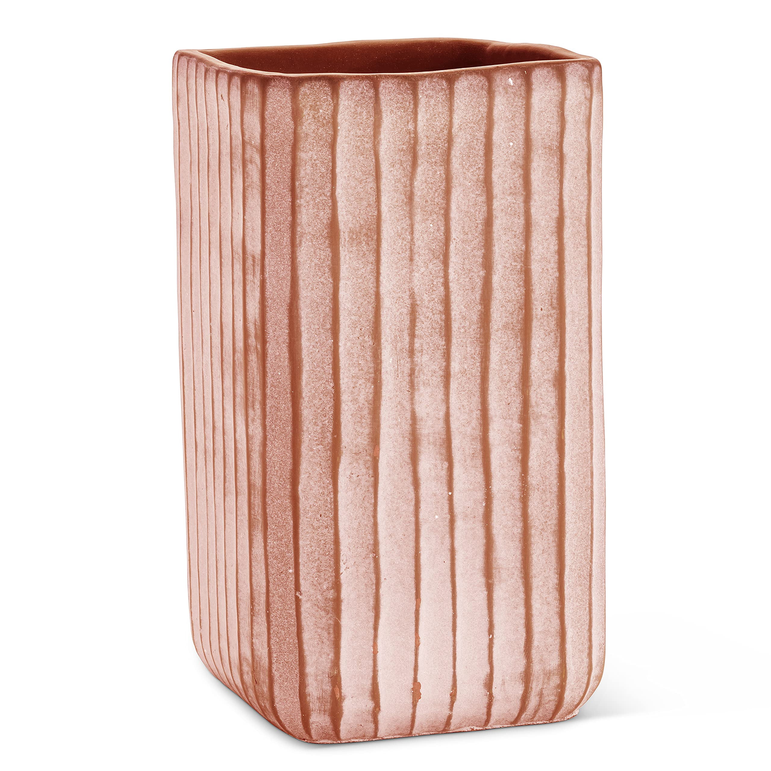 Abbott Collection 27-Ripple ORG Tall Ridge Planter, Orange - Walmart.com