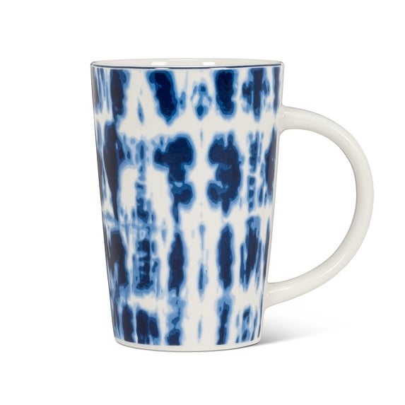 Abbott Collections AB-27-SHIBORI-MUG 5 in. Shibori Print Mug, Navy & White
