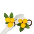thumbnail image 1 of Abbott Collections AB-27-ZEST-230 4 in. Lifelike Lemon Napkin Rings, Yellow & Green - Set of 4, 1 of 1