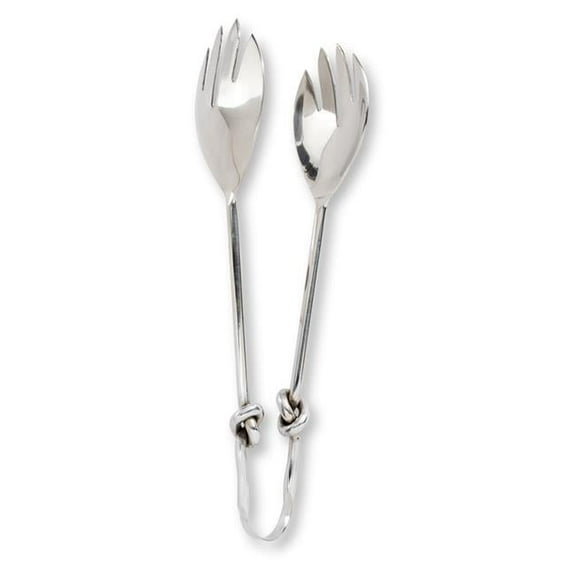 Abbott Collections AB-36-KNOT-TONG 10 in. Salad Tongs with Knot Handle, Stainless Steel