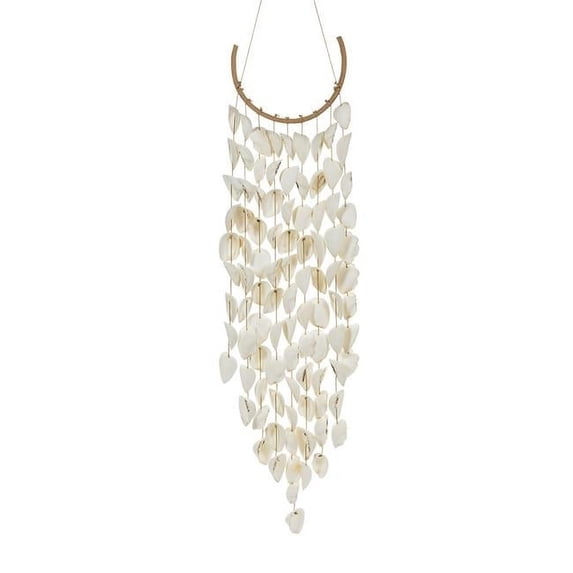 Abbott Collections AB-45-WIND-2931-LG 28 in. Arc Shell Chime, White - Large